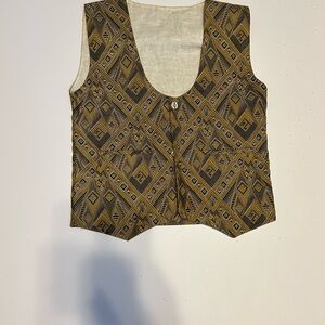 Source Unknown Geometric Patterned Vest